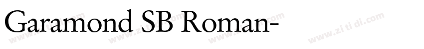 Garamond SB Roman字体转换 Garamond SB Roman字体转换